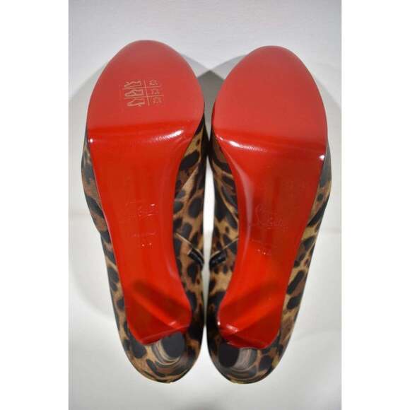 Christian Louboutin Bianca Booty 120 Leopard Brown Platform Ankle Heel Boot 40.5 - Picture 12 of 12